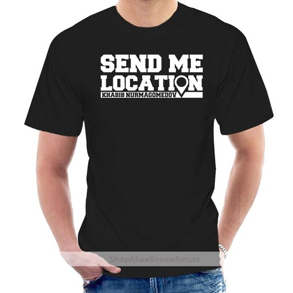 

khabib nurmagomedov send me location t shirtharajuku streetwear shirt mennew @001522, White;black