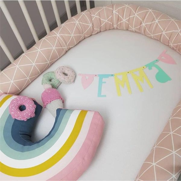 

bedding sets baby crib bumper born nordic room decoration infant bed fence cotton protector cot pillow cushion
