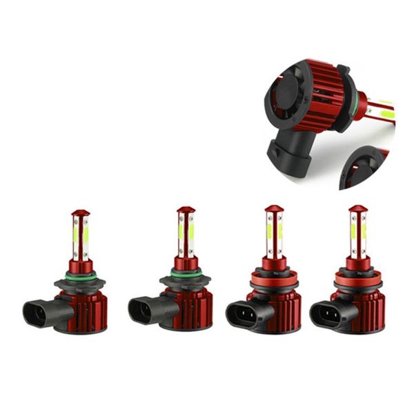 

car headlights 4-sides 9006+h11 combo 4side glow led headlight fog kits bulb