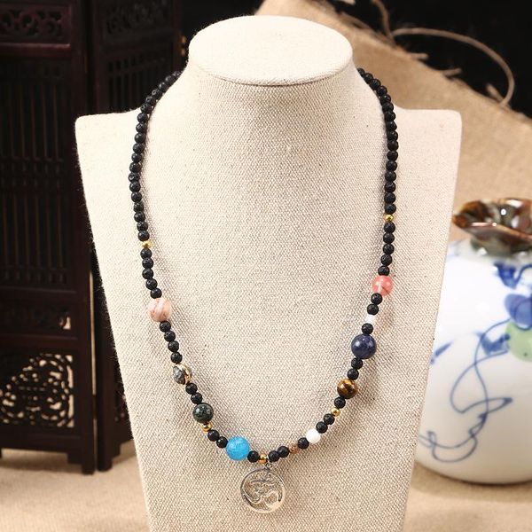 

chains design galaxy nine eight planets stone elastic necklace joker bracelet wholesale mens hip hop jewelry women, Silver