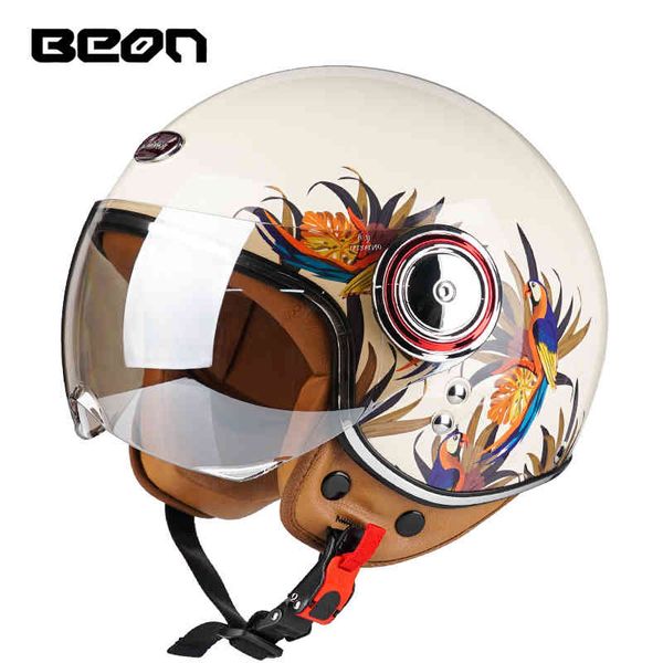 

beon b-110 open face motorcycle motorbike casco capacete jet vintage retro s scooter helmet ece
