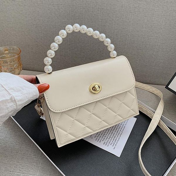 

evening bags fashion flap shoulder bag beading handle for women small handbags designer female crossbody messenger