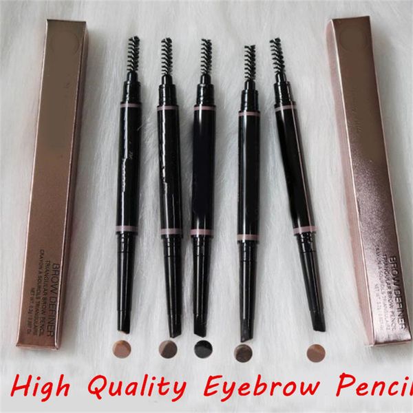 MAKEUP Augenbrauenverstärker Make-up Skinny Brow Pencil Gold Doppelend mit Augenbrauenpinsel 5 Farben Ebenholz/Mittel/Soft/Dunkel/Schokolade Drop Ship