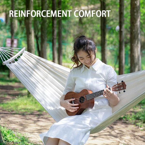 

sleeping bags ultralight outdoor camping hammock anti-rollover prevention canvas hanging bed swing double chair hangmat