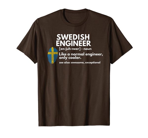 

swedish engineer definition funny sweden engineering gift t-shirt, White;black