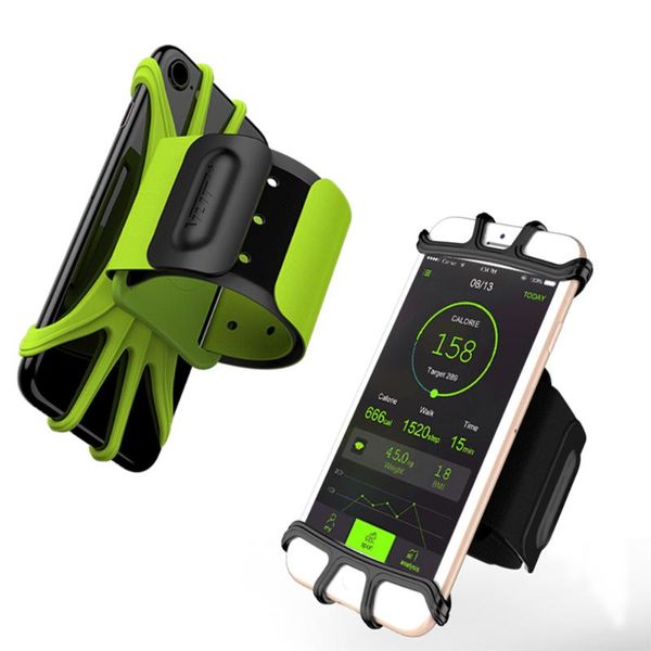 

adjustable sport armband breathable sweat-proof cell phone armband for 5.3-8.5in screen size running cycling jogging wrist band