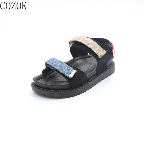 

summer women's sandals casual fashion all-match simple trend shoes 2021, Black