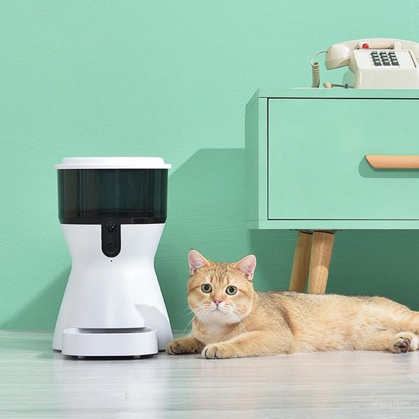 

cat bowls & feeders pet feeder wifi video version mobile phone intelligent monitoring timing quantitative automatic