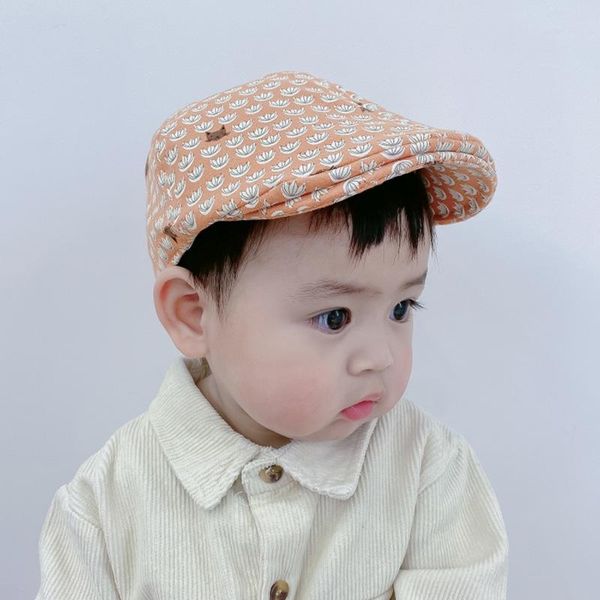 

caps & hats children's baby cartoon hat for boys and girls korean cat beret casual, Yellow