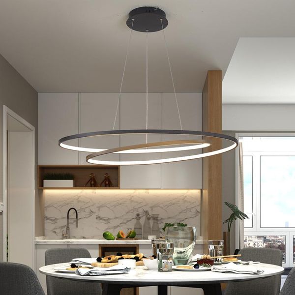 

pendant lamps neo gleam arrival modern led lights for living room dining matte black/white 90-260v hanging lamp