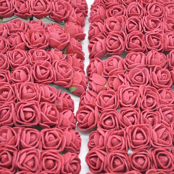 

144pcs 2cm artificial rose pe foam flower bouquet for baby shower home wedding decoration diy wreath fake decorative flowers & wreaths