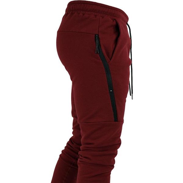 

men's pants icpans training jogging mens joggers slim fit soccer sweatpants cotton zipper workout running tights sport trousers men, Black