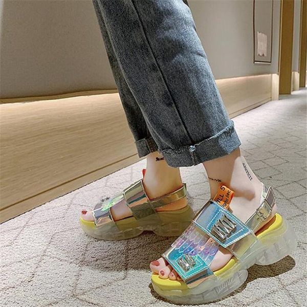 

sandals large size rhinestone women's 2021 summer womens shoes fashion casual platform slippers women sandal slides, Black