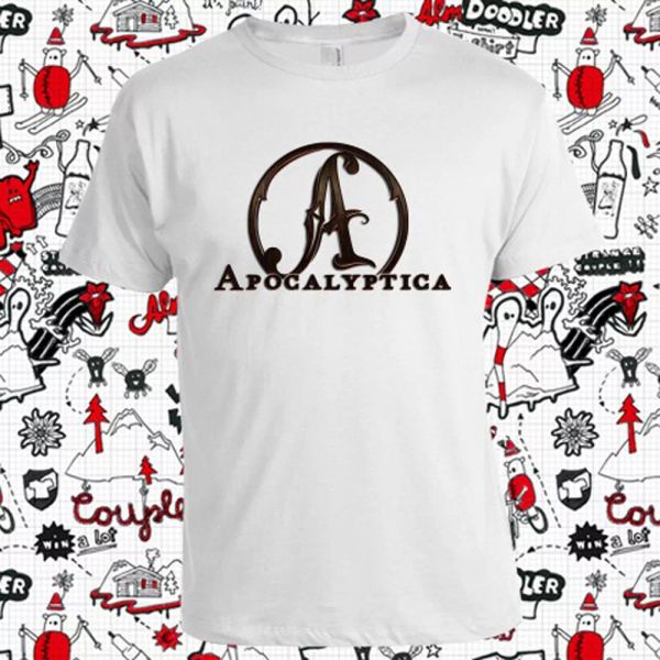 

Apocalyptica Logo Men's White T-Shirt Size S to 3XL, White;black