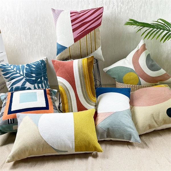 

cushion/decorative pillow nordic style embroidered cushion cover 45x45cm knitted throw for living room funda almohada chair sofa car decor