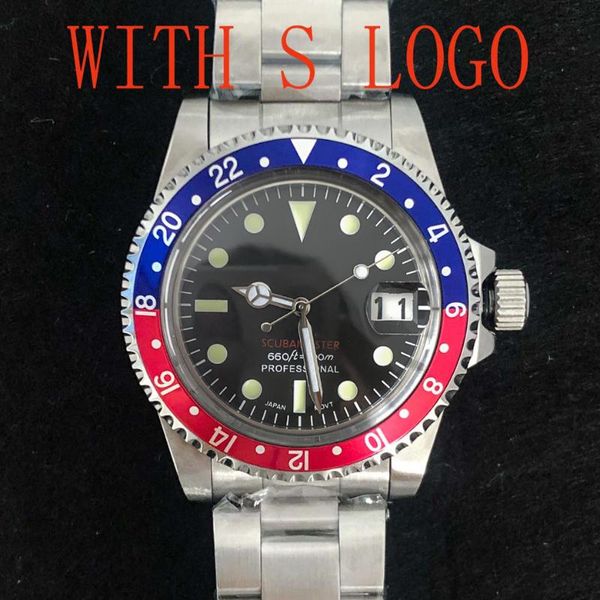 

wristwatches automatic men's watch 39.5mm acrylic glass 316l stainless steel strap green luminous aluminum bezel japan nh35 movement q2, Slivery;brown
