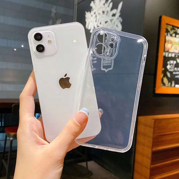 Casos transparentes para iPhone 13 12 11 Mini Pro Max XS XR 8 7 Samsung A71 S21 um mais 9 1.5mm Clear TPU Capa protetora TPU