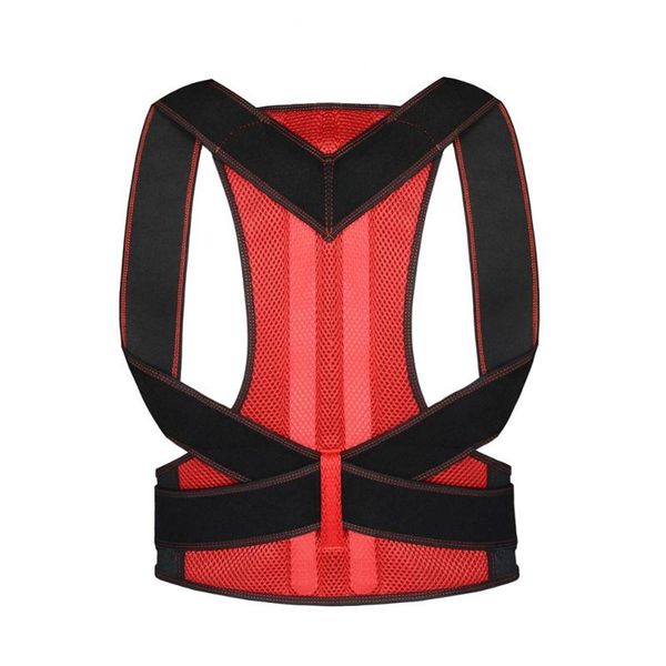

back support correction belt adjustable posture corrector solid shoulder brace fixer tape, Black;blue