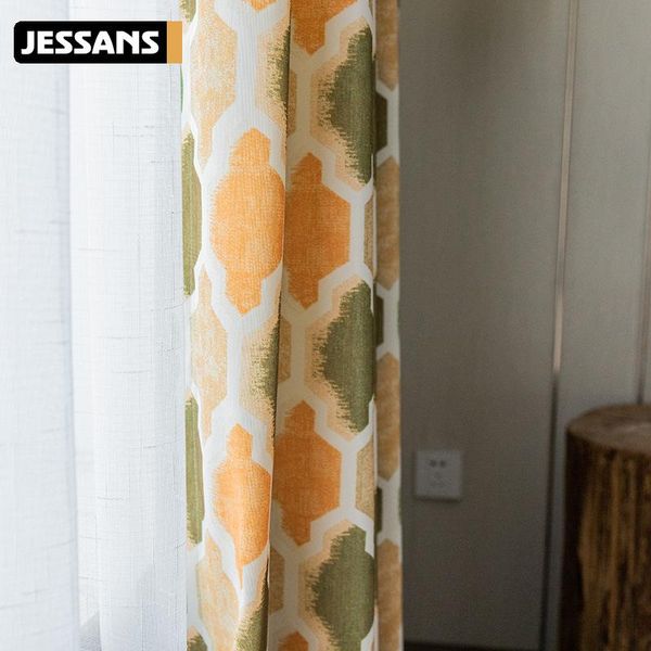 

curtain & drapes fabric modern simple polyester cotton printed for bedroom living room simplicity