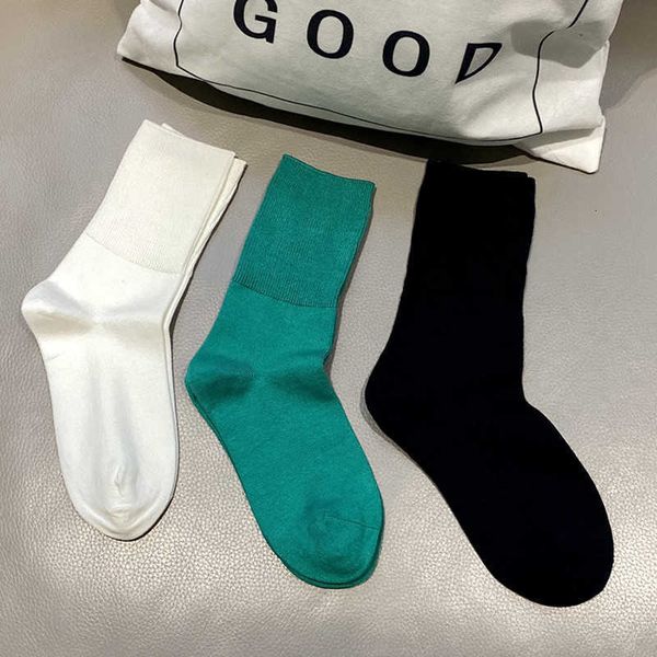 

fashion solid women socks classic soft touch lady knit stockings 3 colors casual girls cotton hosiery, Black;white
