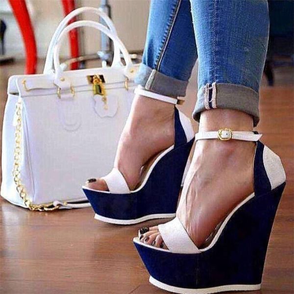 

wedge sandals women shoes fashion platform summer high heels, Black