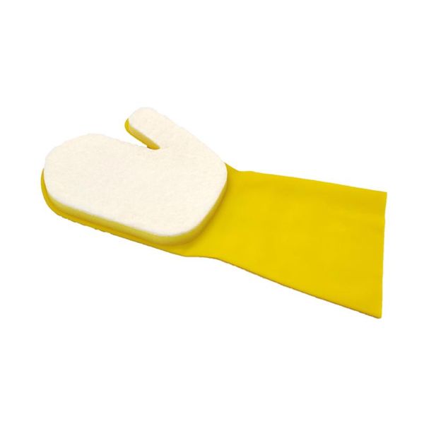 

disposable gloves waterproof latex glove with foam & scouring pad for pool cleaning scrubbing milat glass dishes hrt4