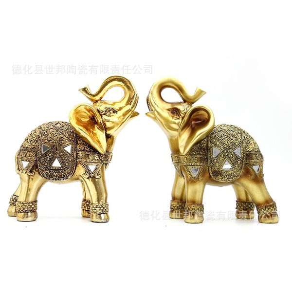 

resin antique elephant thai sculpture handicraft porch deskdecoration