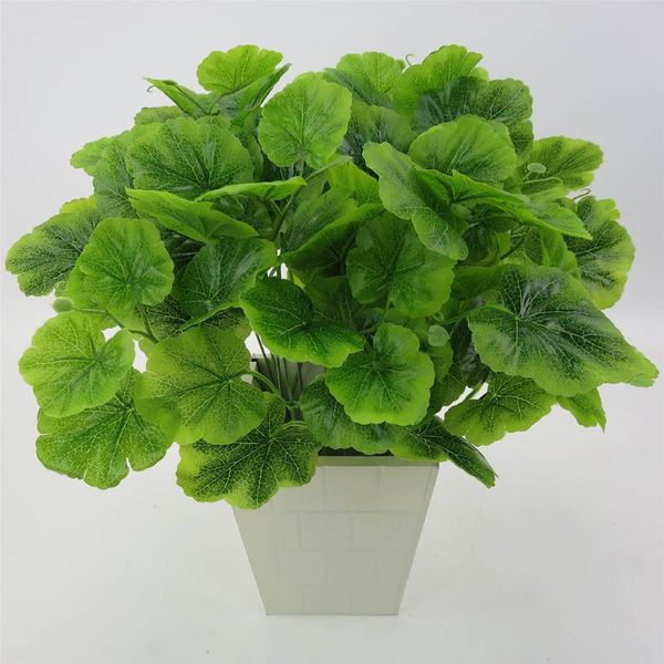 

decorative flowers & wreaths 6-head artificial begonia plant leaf simulation leaves home table centerpiece wedding fake for garden decoratio