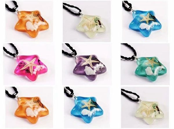 

16 pcs fashion real star fish pendant mixed colorful star style jewelry, Silver