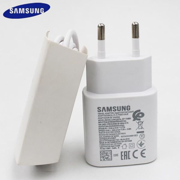 

original s20 ultra fast charger 25w pd pss power adapter usb type-c cable for galaxy note 10 9 8 s10 s9 plus a8s a9s a90 cell phone chargers