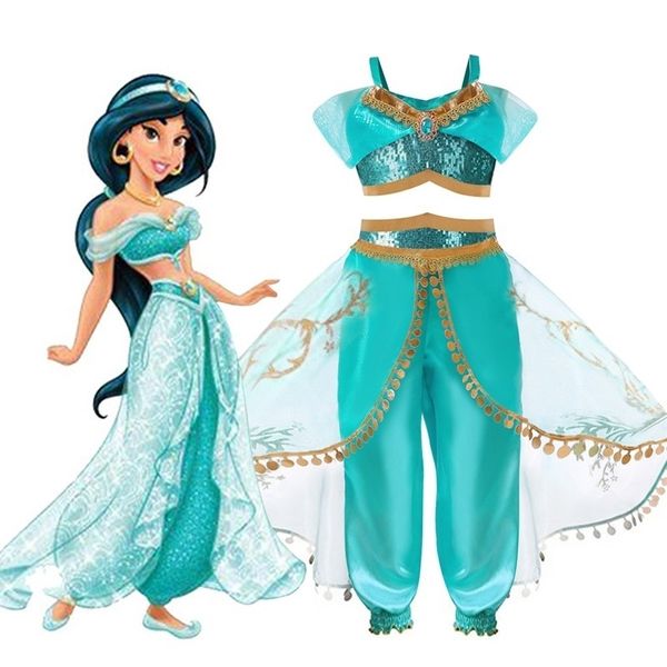 

jasmine aladdin magic lamp princess wantong dress cos acting dance dress, Red;yellow