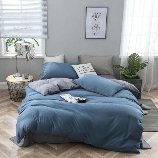 

bed linings independent design of three piece solid color bedding cover