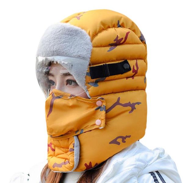 

berets women men winter warm mask hat lei feng windproof waterproof outdoor earprotection riding cap skiing, Blue;gray