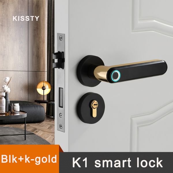 

kissty smart electronic biometric fingerprint door lock split mortice sahalock 65mm 3 level with key for internal and external doors k1