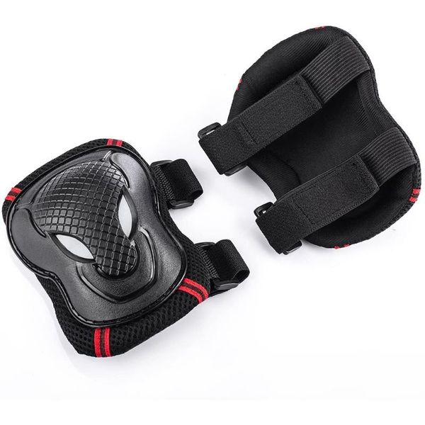 

protective gear elbow pads wrist guard knee skateboard ice roller skating cycling riding protector for kids men women 6pcs/set, Black;gray