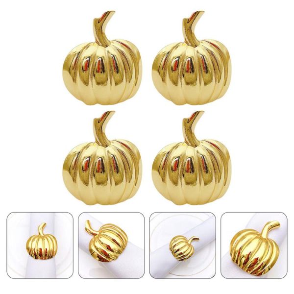 

napkin rings 4pcs dinning table buckle novel holder chic accessory golden