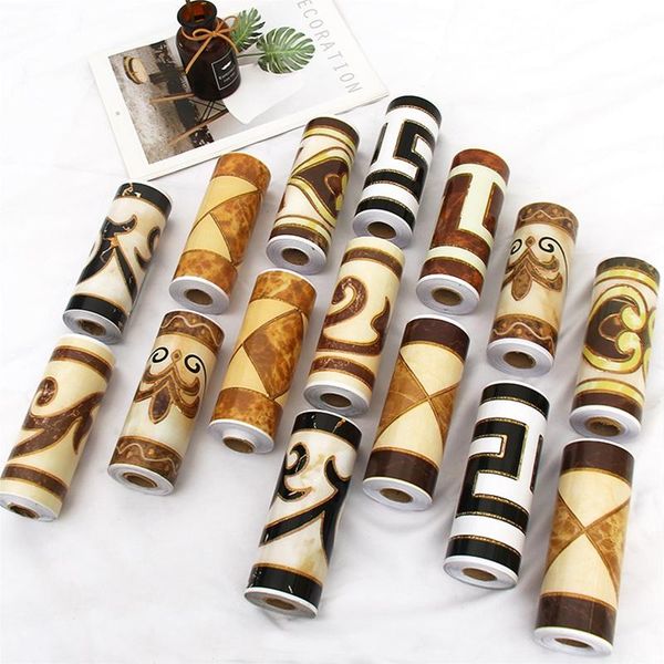 

wallpapers 3d self adhesive sticker border waterproof kitchen bathroom wall pvc stickers roll waistline paper