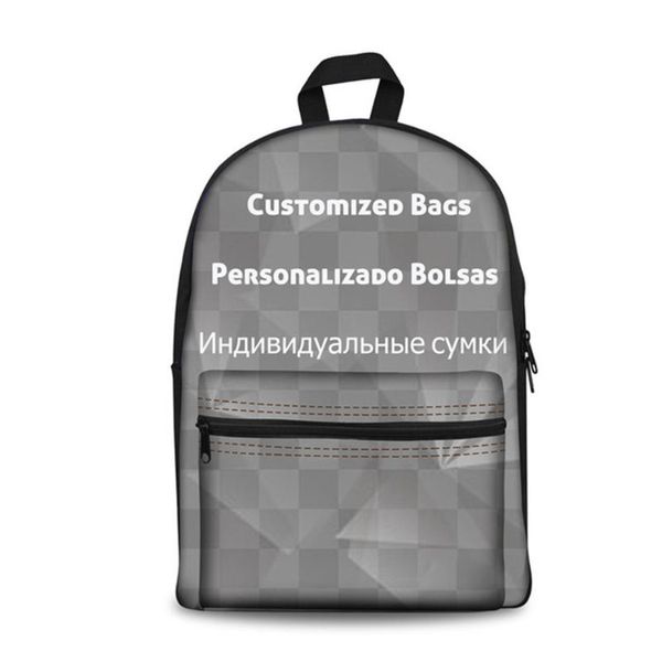 

customized image high school backpack travel bags compass children boys girls book bag kids gift drop