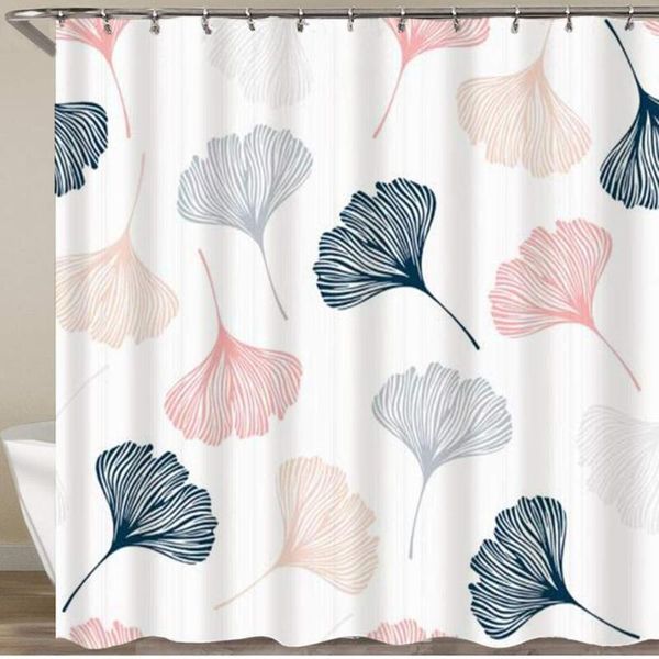 

shower curtains bathroom curtain ginkgo floral ornament original fantasy leaves nature wreath polyester fabric waterproof