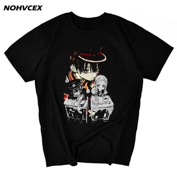

men's t-shirts fashion toilet-bound hanako-kun men short sleeve anime manga jibaku shounen t shirt, White;black