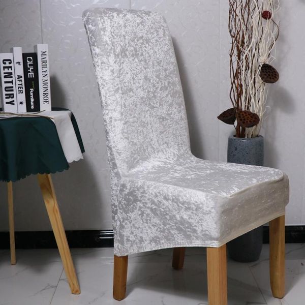 

style crushed velvet fabric stretchable xl chair covers for dining chairs wedding banquet party protective slipcover