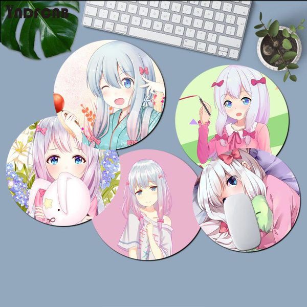 

mouse pads & wrist rests yndfcnb design anime izumi sagiri silicone round pad to game gaming mousepad rug for pc lapnotebook