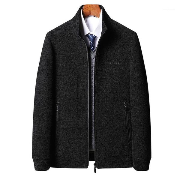 

men's jackets spring jacket and autumn thickened middle-aged casual handsome, Black;brown
