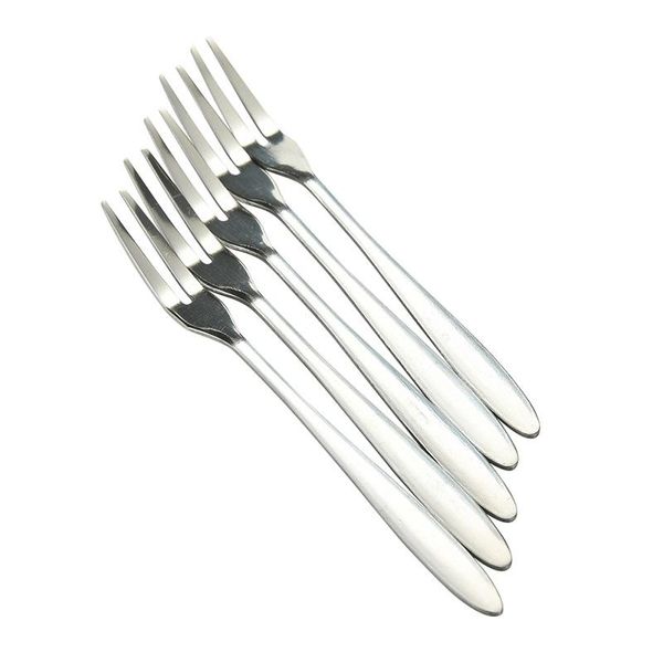 

forks 5pcs stainless steel flatware fruit fork appetizer snack dessert birthday party pick gadget kitchen accessories