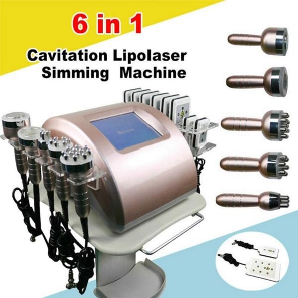 

professional beauty salon 6 in 1 slimming vacuum ultrasonic 80k liposuction cavitation machine