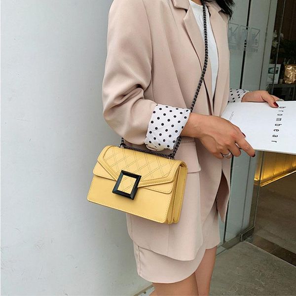 

shoulder bags handbags fashion women's wild designer chain lattice snall leather casual messenger for women female tote