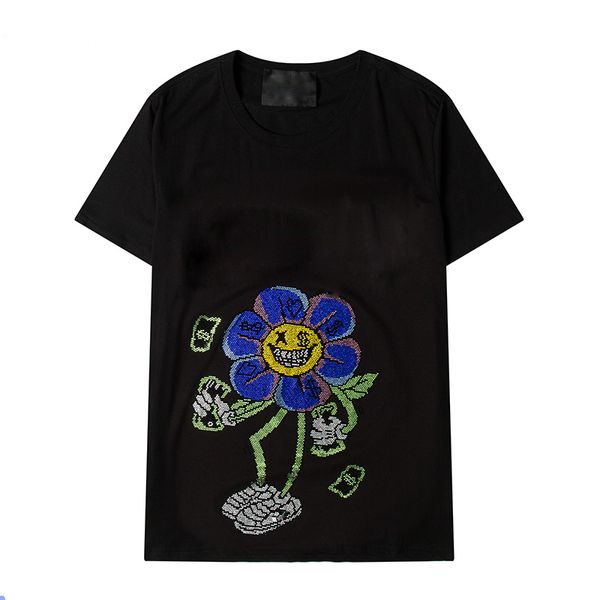 

men's t-shirts designer t-shirt mens crystal skull summer bear tees basic solid print letter skateboard casual punk tee man women shirt, White;black