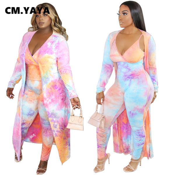 

tie dye sweatsuit womens set x-long blends jumpsuit pants set active trasuit two piece fitness outfit matching setby air, White