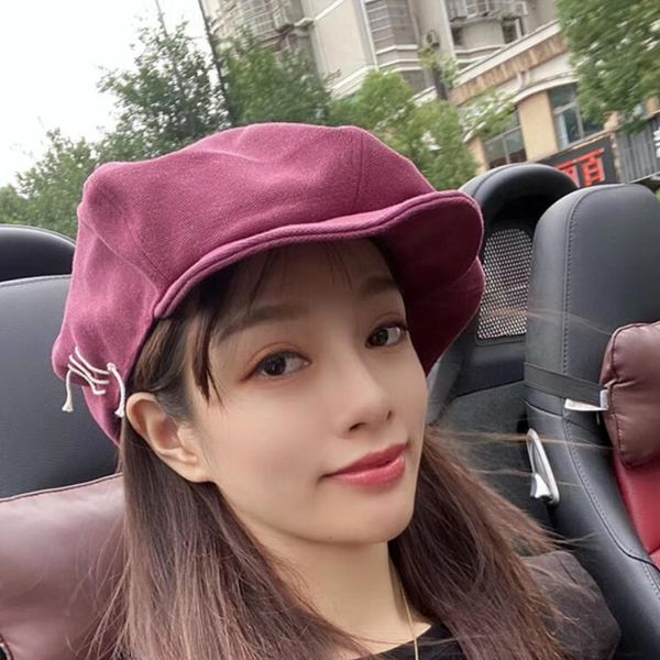 

oversized cowboy painter exaggerates wild cloud berets haps caps dmlm036a fashion women's early spring and autumn retro newsboy octagon, Blue;gray