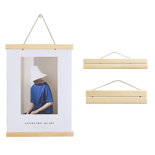 

31cm magnetic wooden po frame scroll print / poster picture hanger diy painting hanging home decor other